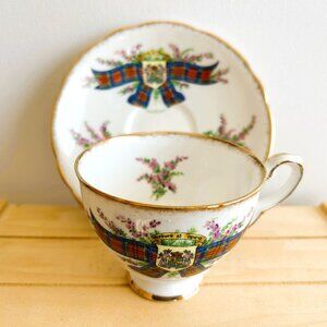 Royal Stafford Clan Macduff Vintage Teacup and Saucer Set, Made in England